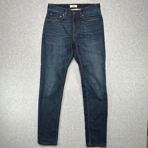 SPOKE Mens Dark Wash Straight Leg Denim Jeans Waist 32 Build B